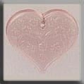 Mill Hill 12182 Medium Floral Embossed Heart - Pale Rose