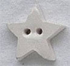 Star, small white porcelain button. Mill Hill