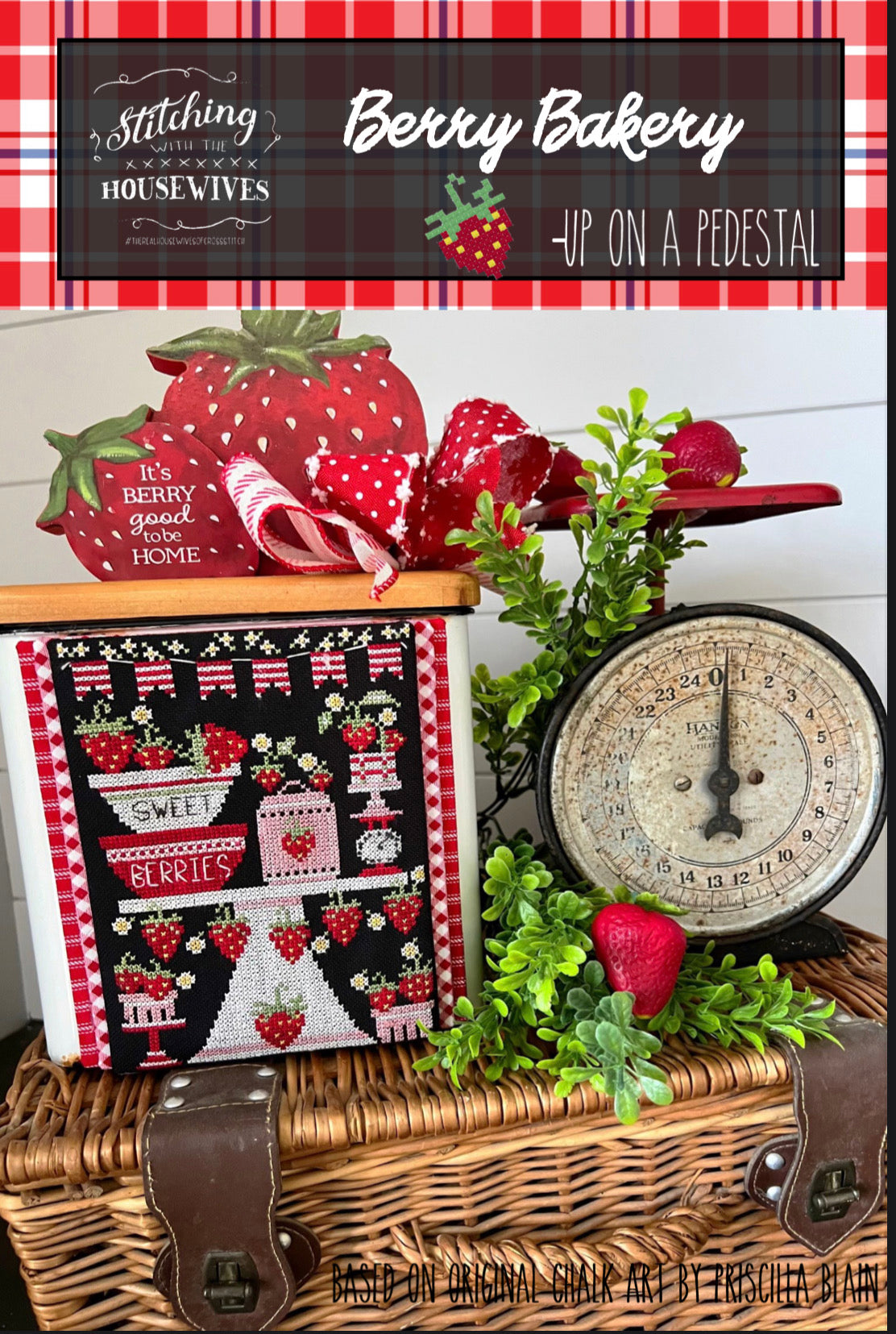 Berry Bakery -Up on a Pedestal series- Stitching with the Housewives