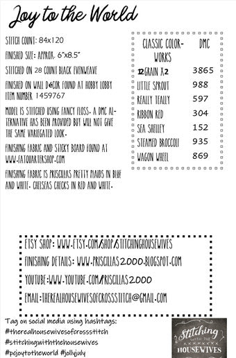 Joy to the World by Stitching with the Housewives