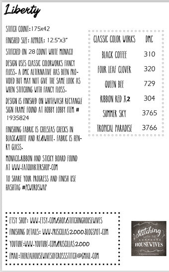 Liberty- July Word Swap- Stitching with the Housewives