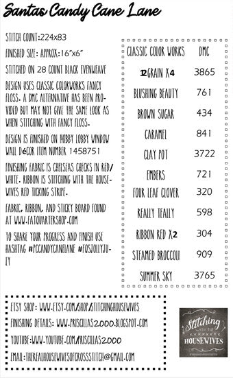 Santa’s Candy Cane Lane by Stitching w/ the Housewives