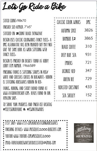 Winter Woods Let’s Go Ride a Bike series- Stitching w/ the Housewives