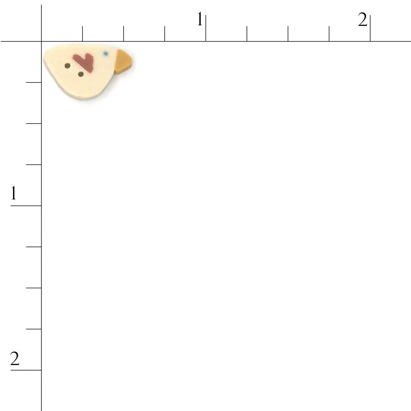 white sweetheart bird- Tiny- 1192.T- Just Another Button Company