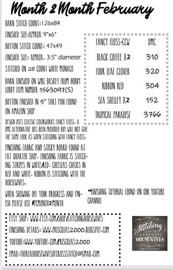 February Month 2 Month series- Stitching with the Housewives