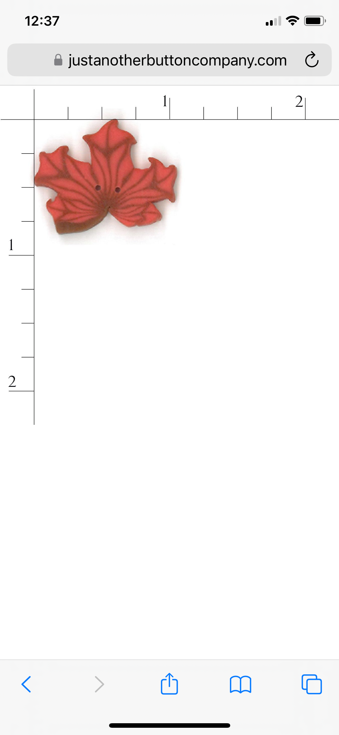 2273.L Large orange maple leaf Just Another Button Company