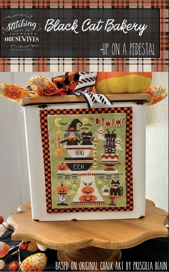 Black Cat Bakery - Up on a Pedestal series- Stitching with the Housewives