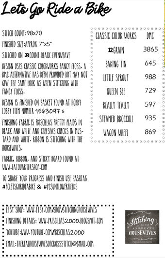 Sunflower Fields Let’s Go Ride a Bike Series- Stitching w/ the Housewives