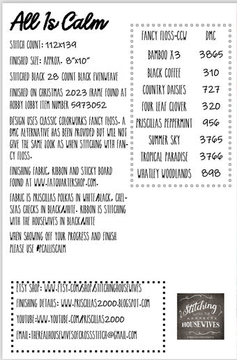 All is Calm - Stitching w/ the Housewives