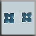 MH 12187 4petal flower matte aqua, glass treasure