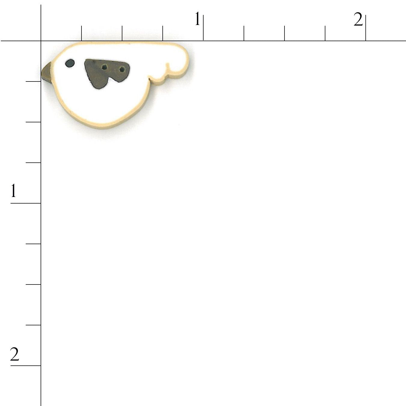 Anna Button, small (white bird)- Bx1005- Just Another Button Company