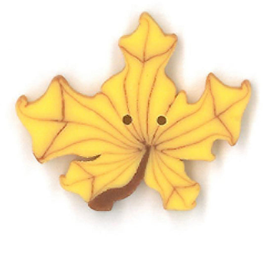2274.L large, yellow maple leaf, Just Another Button Company