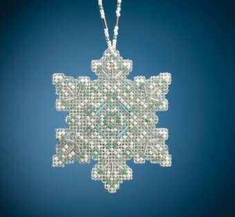 Aqua Mist Snowflake - MH21-2015- Beaded Holiday- Mill Hill