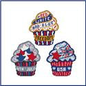 Patriotic Cupcakes Trio by Cross Stitch Wonders