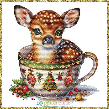 Christmas Animal Cup Reindeer by Les Petites Croix De Lucie