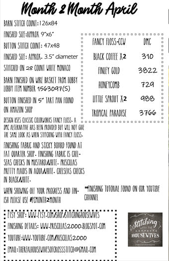 April Month 2 Month- Stitching with the Housewives