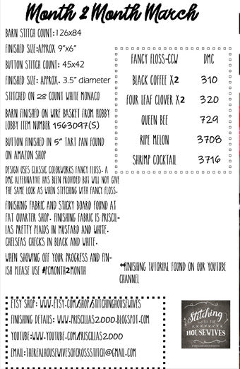 March Month 2 Month series- Stitching with the Housewives