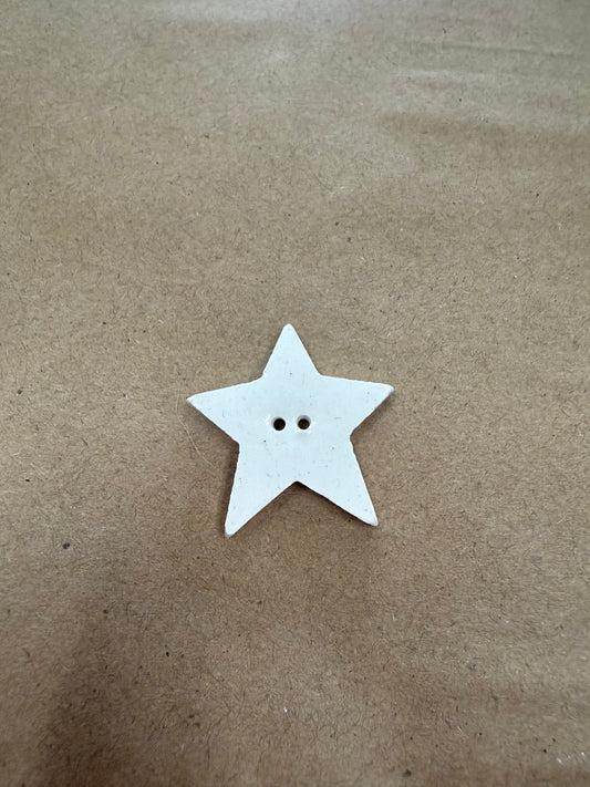 Star, large white porcelain button Mill Hill