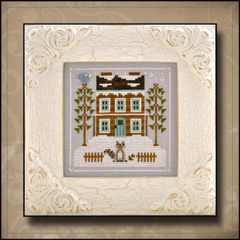Raccoon Cabin - Frosty Forest - Country Cottage Needleworks