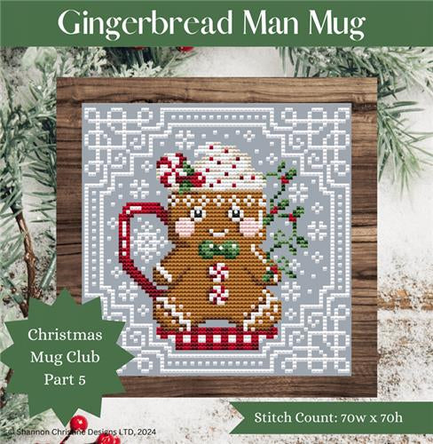 Gingerbread Man Mug, Christmas Mug Series by Shannon Christine