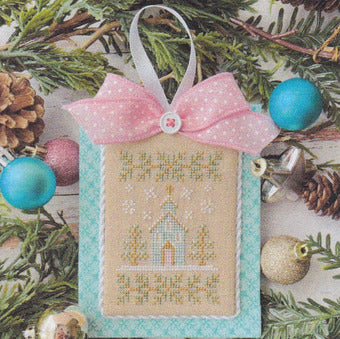 Christmas Church-Country Cottage Ornaments Pastel Collection by Country Cottage Needleworks