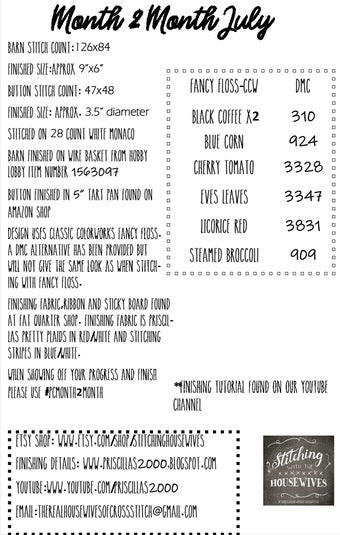 July Month 2 Month series- Stitching with the Housewives