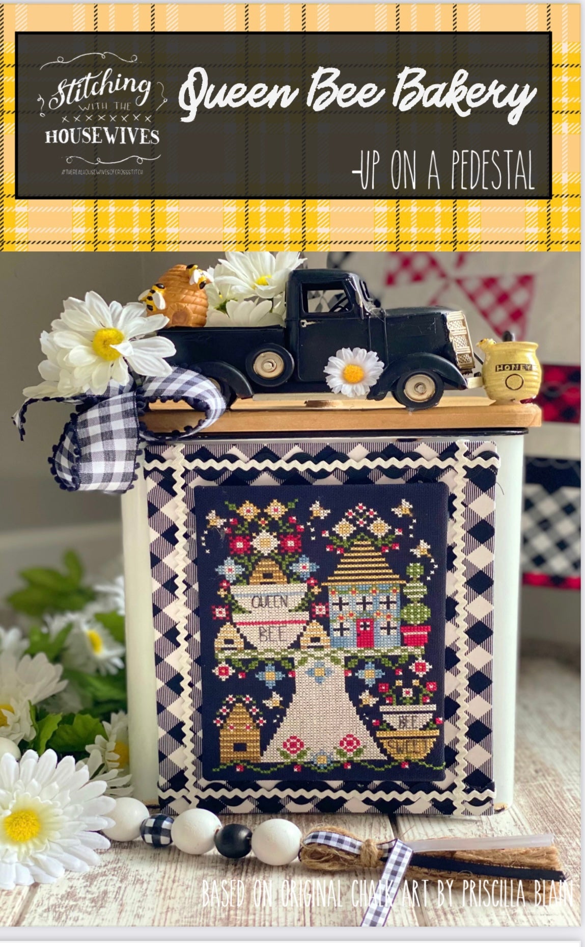 Queen Bee Bakery -Up in a Pedestal series- Stitching with the Housewives