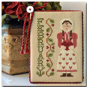 February - Calendar Girl Series by Little House Needleworks