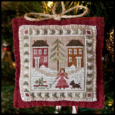 Bringing Home the Tree - Ornament of the Month 2011 - Little House Needleworks