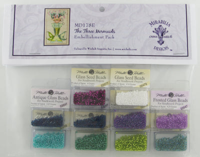 The Three Mermaids Embellishment Pack - MD178E - Mirabilia Designs