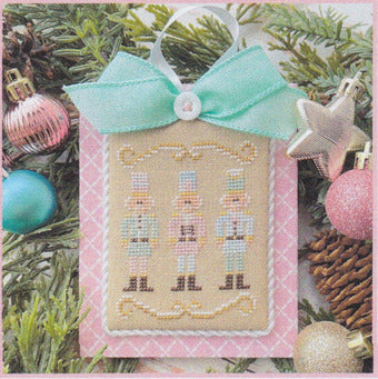 Nutcracker Trio-Country Cottage Ornaments Pastel Collection by Country Cottage Needleworks
