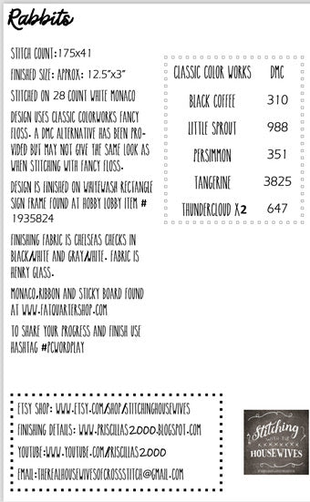 Rabbits -April Word Swap Stitching with the Housewives