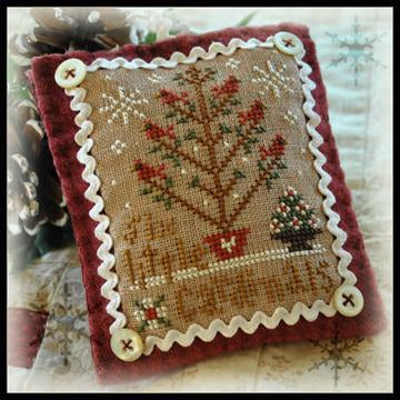 Six Little Cardinals Ornament of the Month 2012- No.6 Little House Needleworks