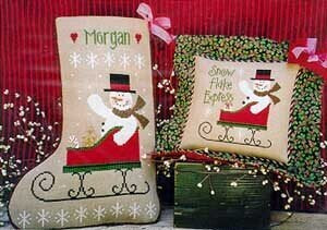 Snowflake express Stocking by Lizzie Kate #099