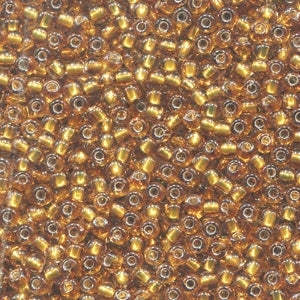 MH 02048 Golden Olive glass seed bead