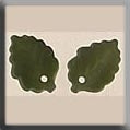 MH 12144 Leaf, medium olive glass treasure