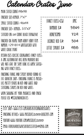 June Calendar Crates Series by Stitching with the Housewives