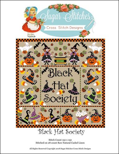 Black Hat Society by Sugar Stitches Design