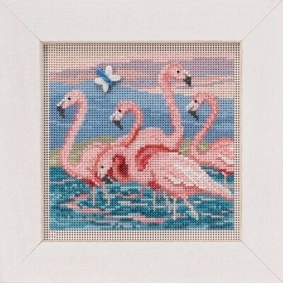 Flamingos, Beads & Buttons spring series, MH14-1916 Mill Hill