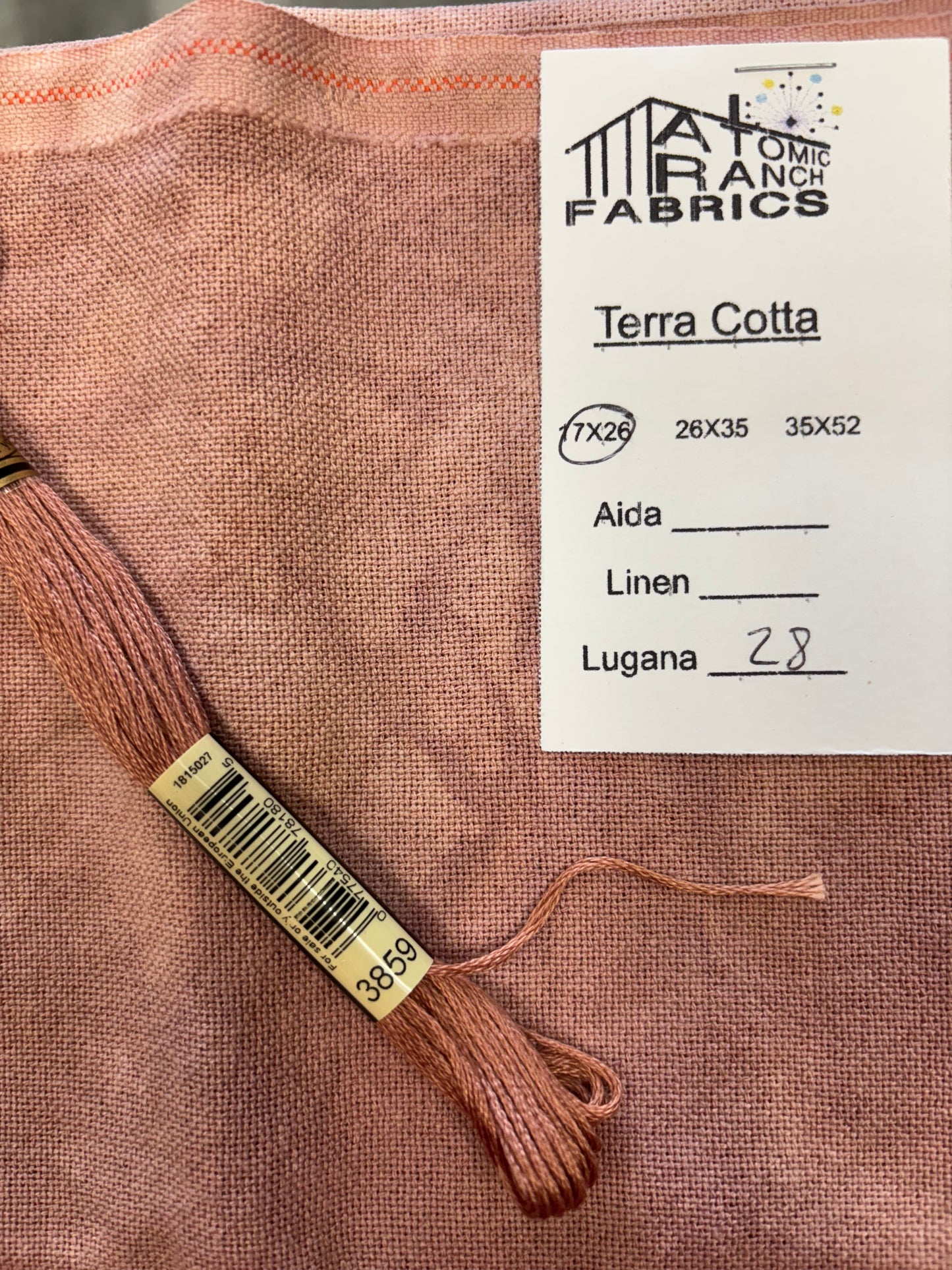 Terra Cotta 28 ct. Lugana by Atomic Ranch