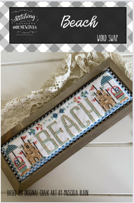 Beach word swap series by Stitching with the Housewives