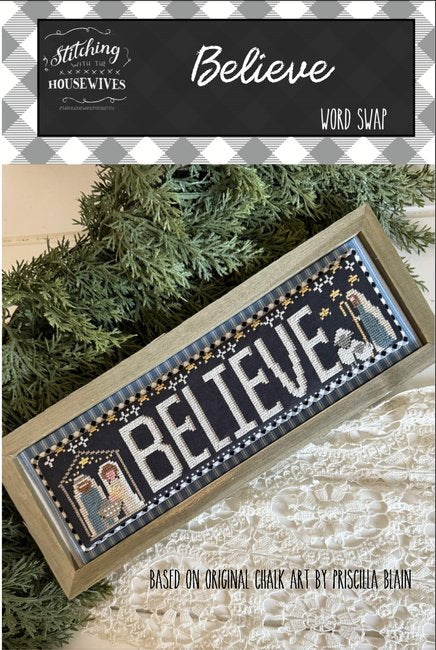Believe Word Swap Series by Stitching with the Housewives