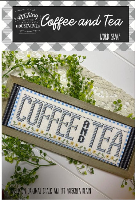 Coffee and Tea Word Swap series by Stitching with the Housewives