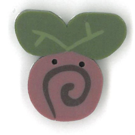 swirly bud  Mauve, small -2307.S- Just Another Button Company