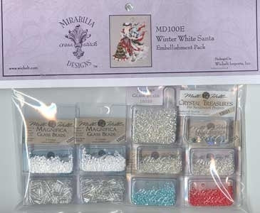 Winter White Santa Embellishment Pack - MD100E - Mirabilia Designs