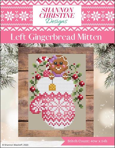 Left Gingerbread Mitten - Shannon Christine Designs