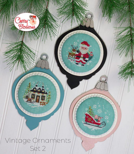 Vintage Ornaments Set 2 - Cherry Blossoms